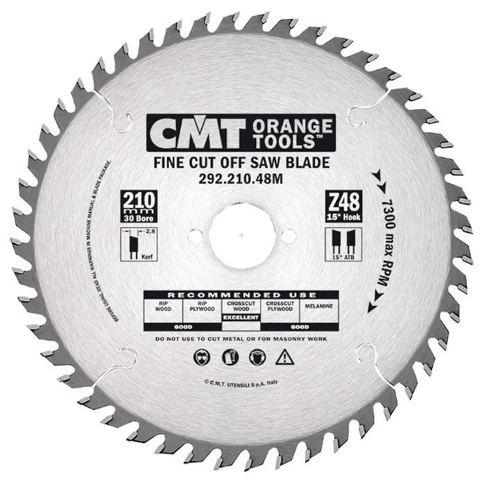 CMT Hm zaagblad Positief L+R Tand D=260 60T CMT Hm zaagblad Positief L+R Tand D=260 60T