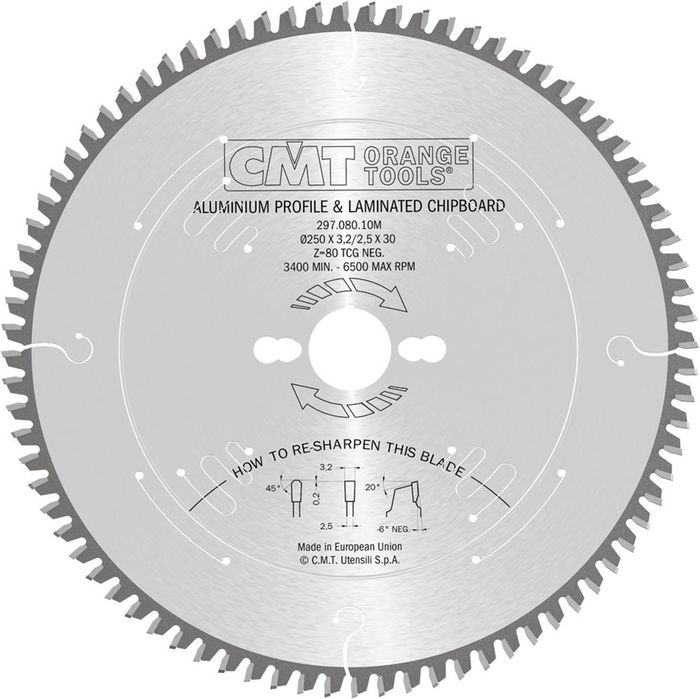 CMT HW zaagblad voor non-ferro en CMT HW zaagblad voor non-ferro en