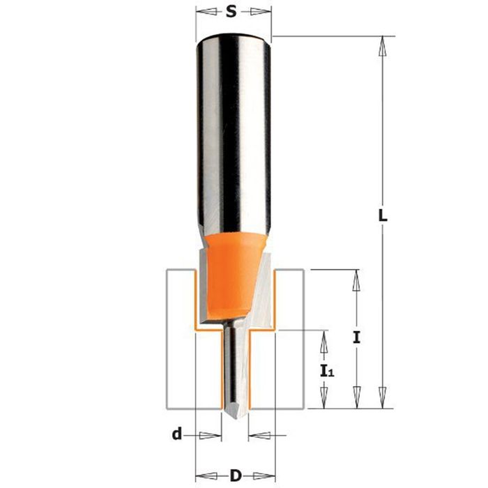 CMT Vlak Verzink -Groef Frees D=12.7Mm CMT Vlak Verzink -Groef Frees D=12.7Mm