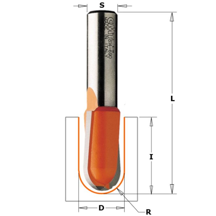 CMT Bovenfrees R=8 D=16 L=9,5
