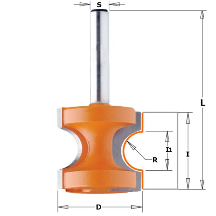 CMT Haflronde Frees D=25,4 I=22 R=4.75