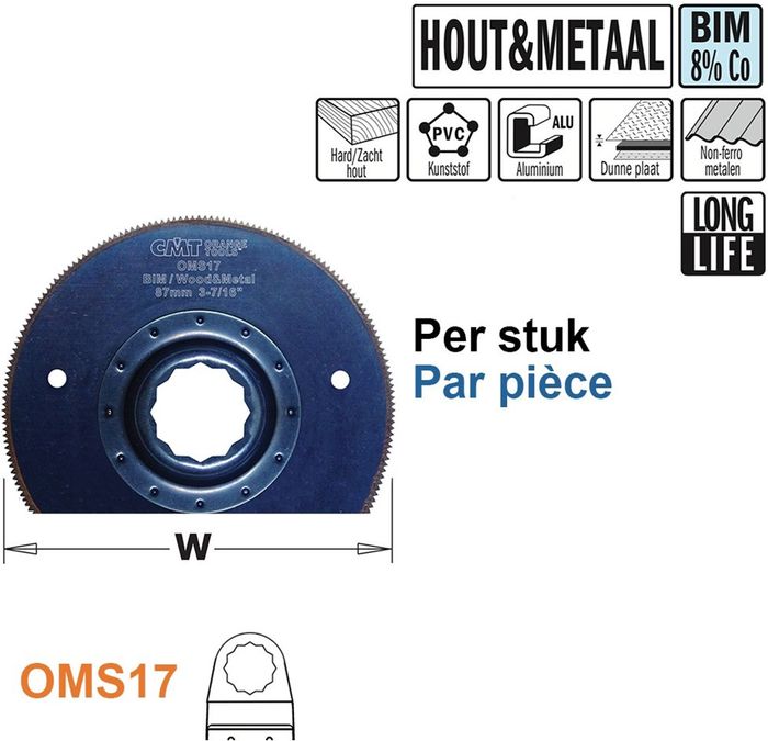 87mm rond zaagblad hout en metaal