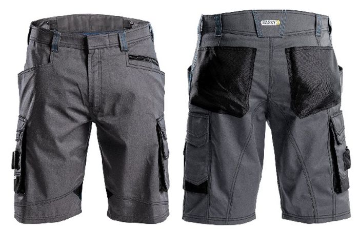 Dassy Cosmic werkshort antracietgrijs/zwart grijs/zwart