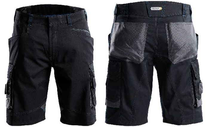 Dassy Cosmic werkshort zwart/antracietgrijs zwart/grijs