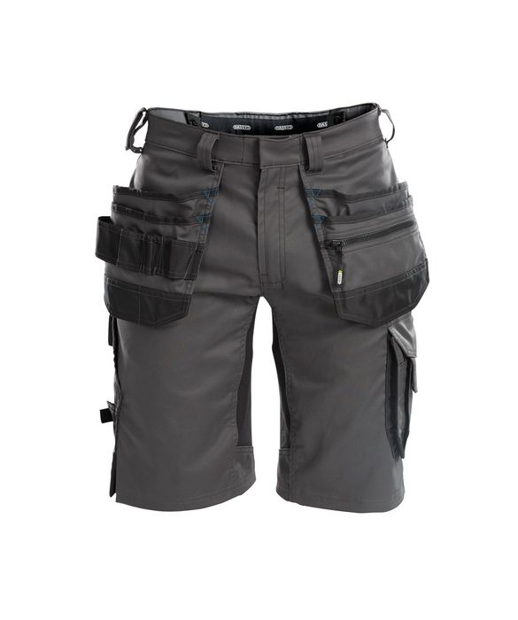 Dassy Trix holsterzakkenshort met stretch antracietgrijs/zwart antracietgrijs/zwart