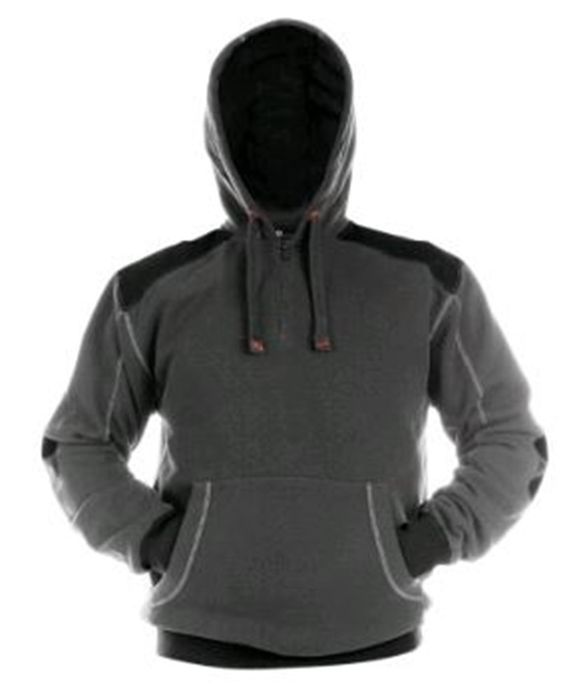 Dassy Sweatshirt hoodie versterkt grijs/zwart Indy grijs / zwart