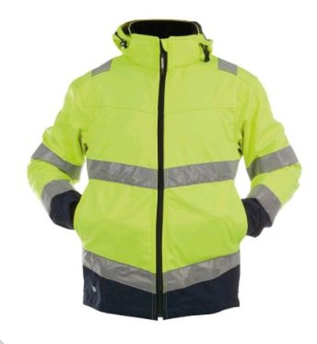 Dassy Softshell vest high vision geel/marine Malaga geel / marineblauw