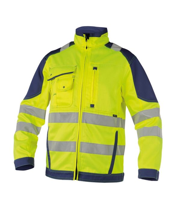 Dassy Orlando hoge zichtbaarheidsvest fluogeel/marineblauw fluogeel/marineblauw