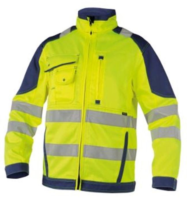 Dassy Werkvest high vision geel/marine Orlando geel / marineblauw