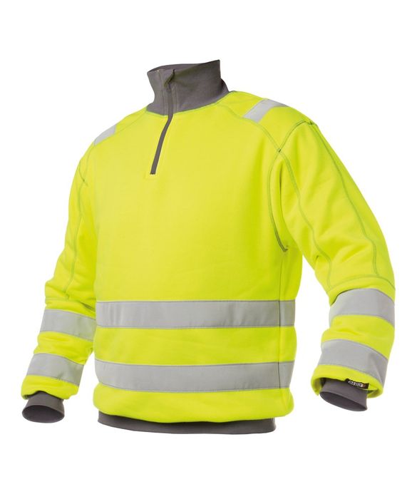 Dassy Denver hoge zichtbaarheidssweater fluogeel/cementgrijs fluogeel/cementgrijs