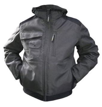 Dassy Austin canvas winterjas antracietgrijs/zwart grijs / zwart