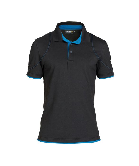 Dassy Orbital polo zwart/azuurblauw zwart/azuurblauw