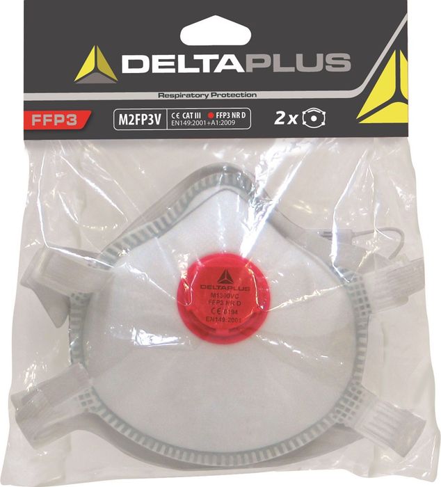DELTAPLUS SET MET 2 STOFMASKERS FFP3V