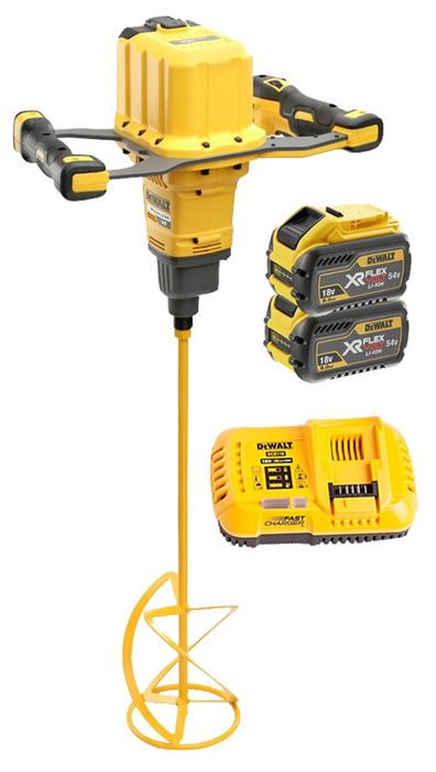 DeWALT 54V XR FLEXVOLT Mixer met 2x 9,0Ah DeWALT 54V XR FLEXVOLT Mixer met 2x 9,0Ah