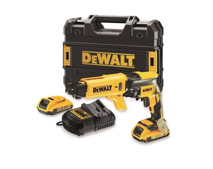 DeWALT 18V XR Bandschroefmachine met 2x 2,0Ah DeWALT 18V XR Bandschroefmachine met 2x 2,0Ah