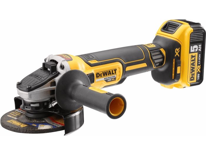 DeWALT 18V XR Brushless Haakse slijper 125mm - DeWALT 18V XR Brushless Haakse slijper 125mm -