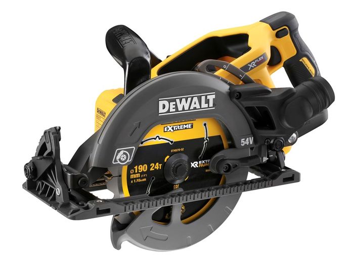 DeWALT 54V XR FLEXVOLT 190mm Cirkelzaag met DeWALT 54V XR FLEXVOLT 190mm Cirkelzaag met