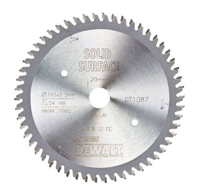 DeWALT Zaagblad (accu invalzaag), 165x20x54t,