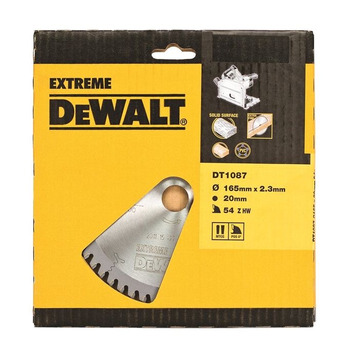 DeWALT Zaagblad (accu invalzaag), 165x20x54t,