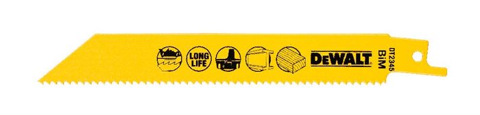 DeWALT Reciprozaagblad BiM,152x2,5mm hout, DeWALT Reciprozaagblad BiM,152x2,5mm hout,