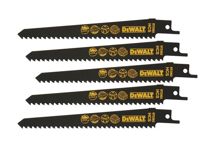 DeWALT Reciprozaagblad HCS 152x4,2mm hout en DeWALT Reciprozaagblad HCS 152x4,2mm hout en
