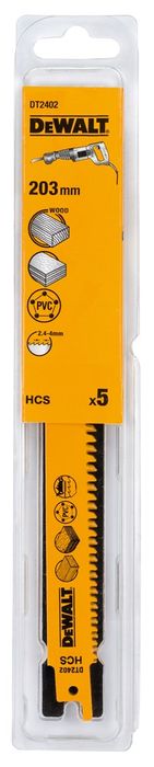 DeWALT Reciprozaagblad HCS 203x2,4-4,0 Hout -