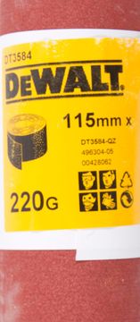 DeWALT Schuurpapier, rol 5 meter, 115mm, K220