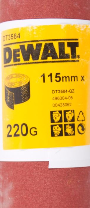 DeWALT Schuurpapier, rol 5 meter, 115mm, K220 DeWALT Schuurpapier, rol 5 meter, 115mm, K220