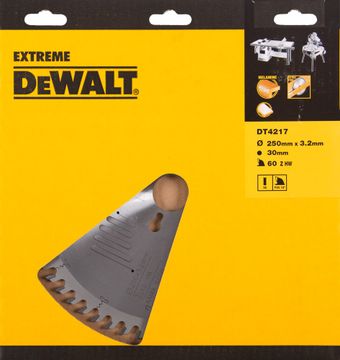 DeWALT CZB 250x30x60t, holle tand, Positief
