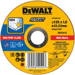 DeWALT Doorslijpschijf INOX 125 x 1 x 22,2mm