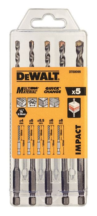DeWALT IMPACT steenboren set 5-delig