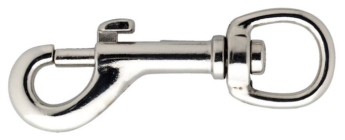 DX Musketon 20mm ronde wervel vernickelt DX Musketon 20mm ronde wervel vernickelt