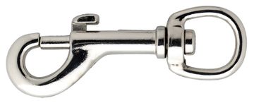 DX Musketon 25mm ronde wervel vernickelt