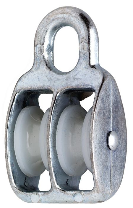 DX Katrol dubbel 10x40mm nylon wiel