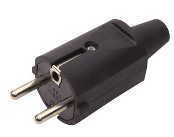 Profile Stekker Pvc 10A 2P+A Zwart