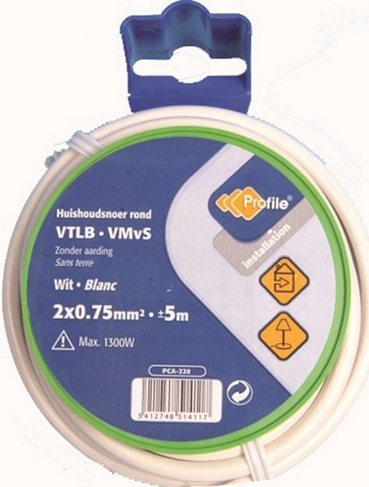 Profile Vtlb 2X0,75 Wit 5M Blister
