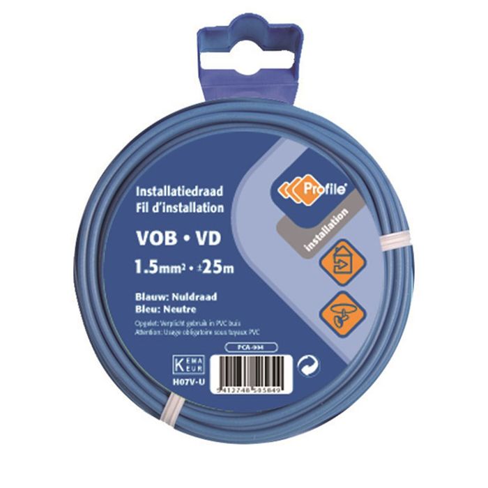 Profile Vob 1,5 Blauw 25M Blister Profile Vob 1,5 Blauw 25M Blister