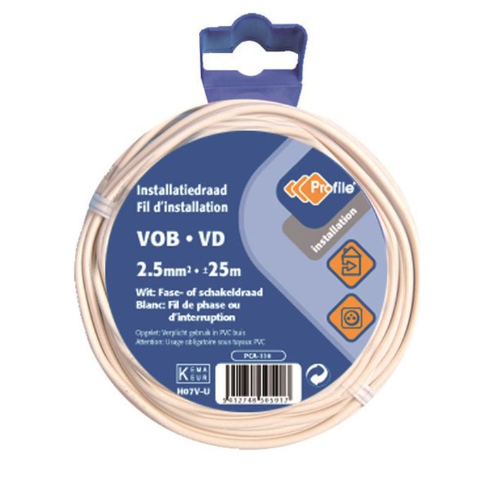 Profile Vob 2.5 Wit 25M Blister