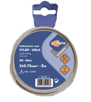 Profile Vtlbp 2 X 0,75 Wit 5M Blister