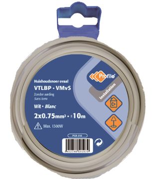 Profile Vtlbp 2 X 0,75 Wit 10M Blister
