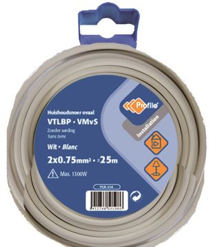Profile Vtlbp 2X0.75 Wit 25M Blister~790410412