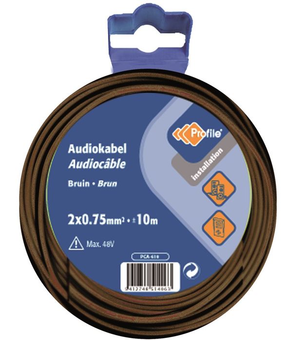 Profile Audiokabel 2X0.75 Bruin 10M Bl Profile Audiokabel 2X0.75 Bruin 10M Bl