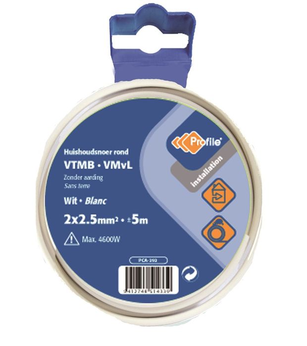 Profile Vtmb 2X2.5 Wit 5M Blister