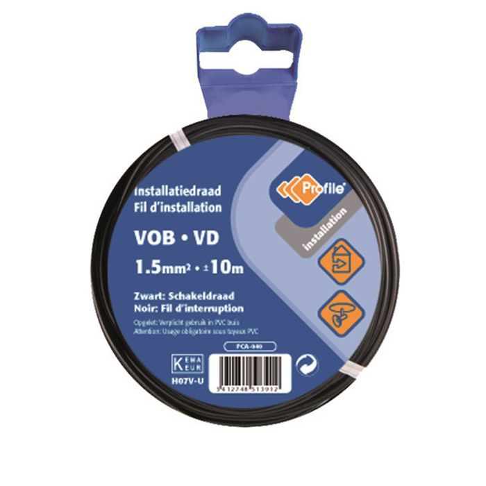 Profile Vob 1.5 Zwart 10M Blister Profile Vob 1.5 Zwart 10M Blister