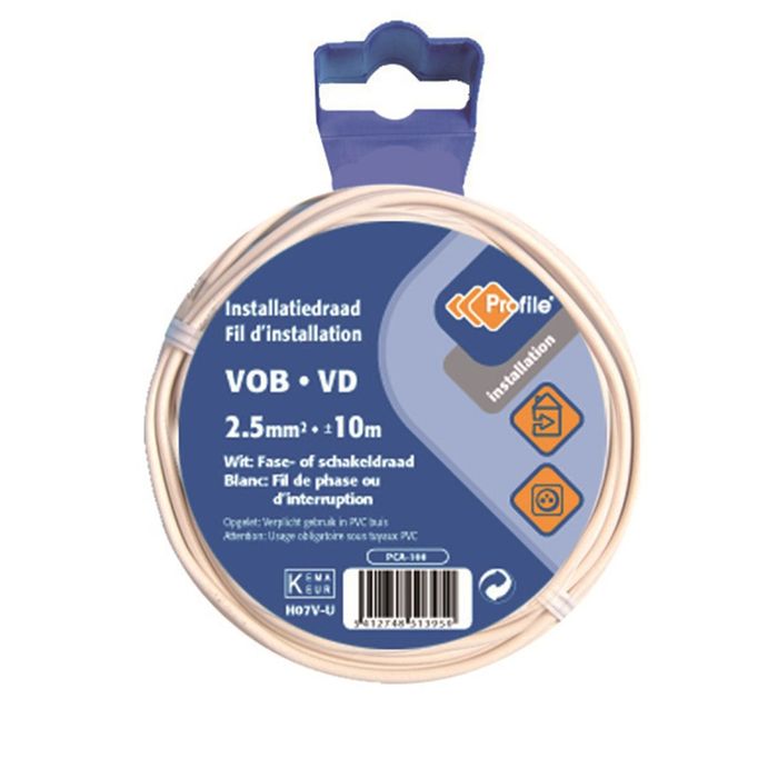 Profile Vob 2.5 Wit 10M Blister Profile Vob 2.5 Wit 10M Blister