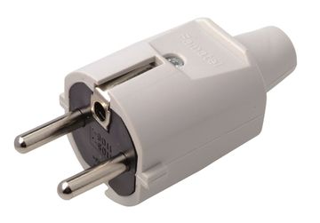 Profile Stekker Pvc 10A 2P+A Grijs~790800360