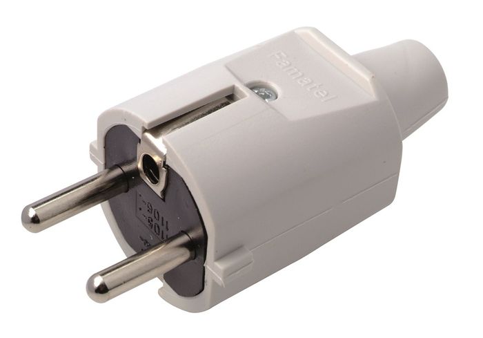 Profile Stekker Pvc 10A 2P+A Grijs~790800360