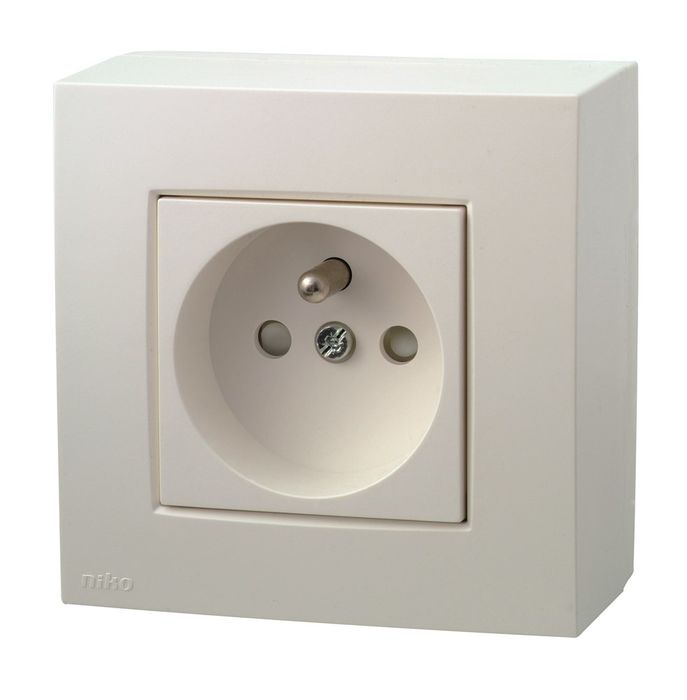 Niko Opbouwkit Stopcontact +A+V White Niko Opbouwkit Stopcontact +A+V White
