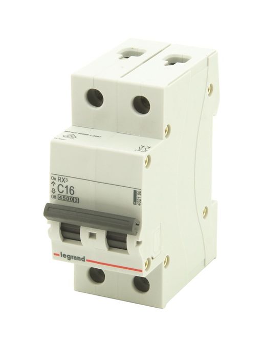 Legrand Sokkelautomaat Rx3 2P 4500A C16 Legrand Sokkelautomaat Rx3 2P 4500A C16