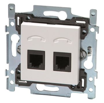 Niko STOPCONTACT TEL2XRJ11 ORIG WHI ELQUEST